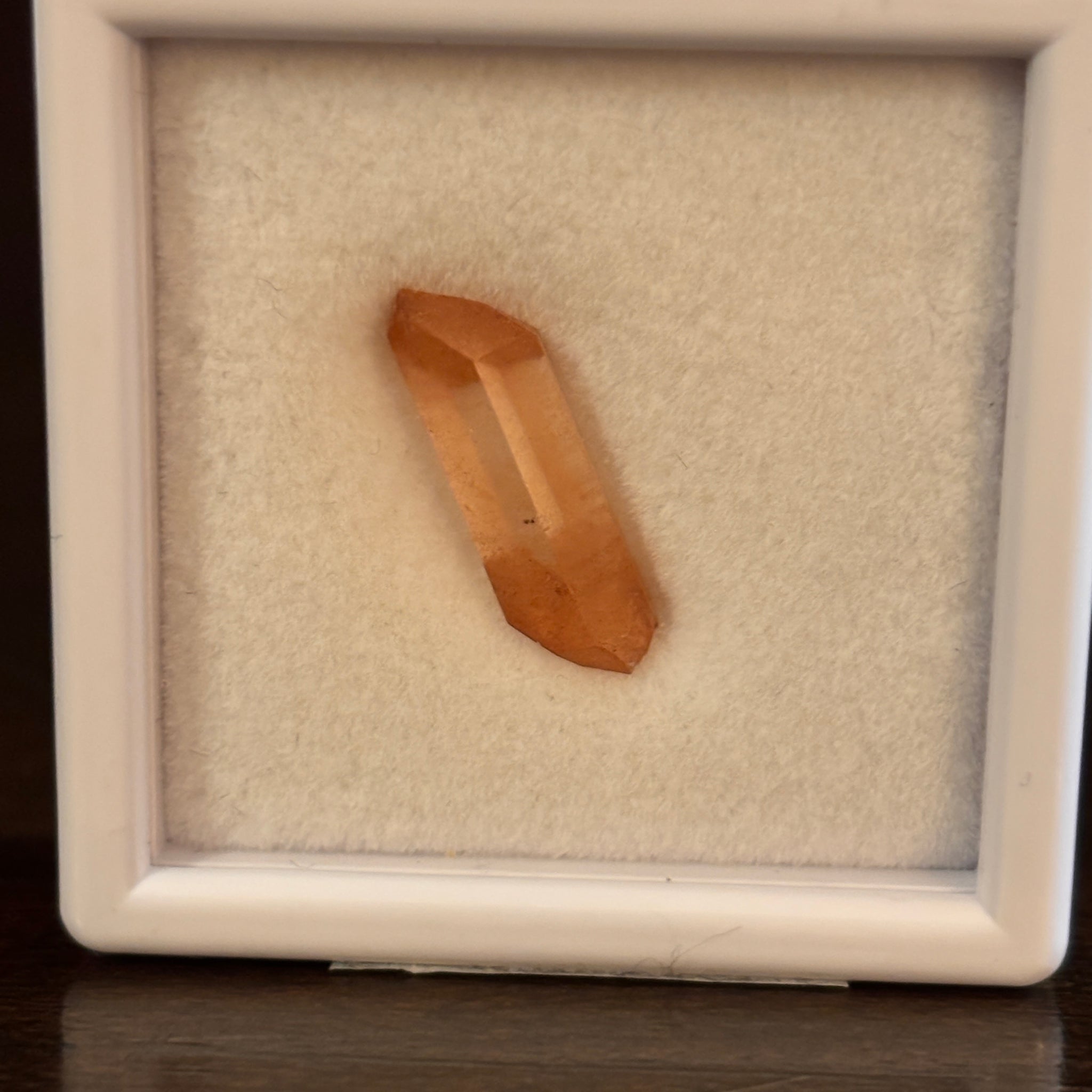 Tangerine Quartz Crystal Point from Quebec #106