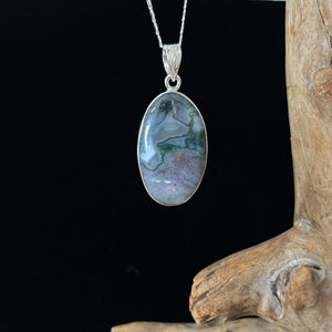 Pendentif Agate mousse
