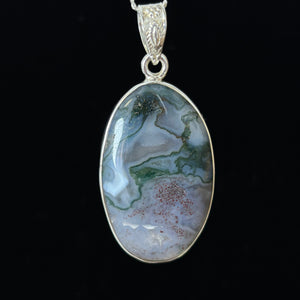 Pendentif Agate mousse
