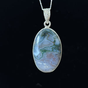Pendentif Agate mousse