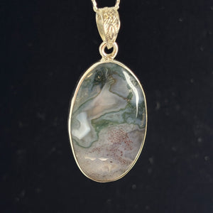 Pendentif Agate mousse