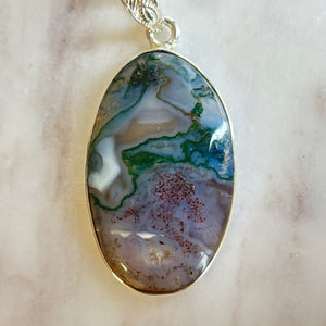 Pendentif Agate mousse