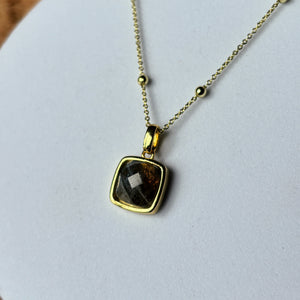 Pendentif Labradorite facetté
