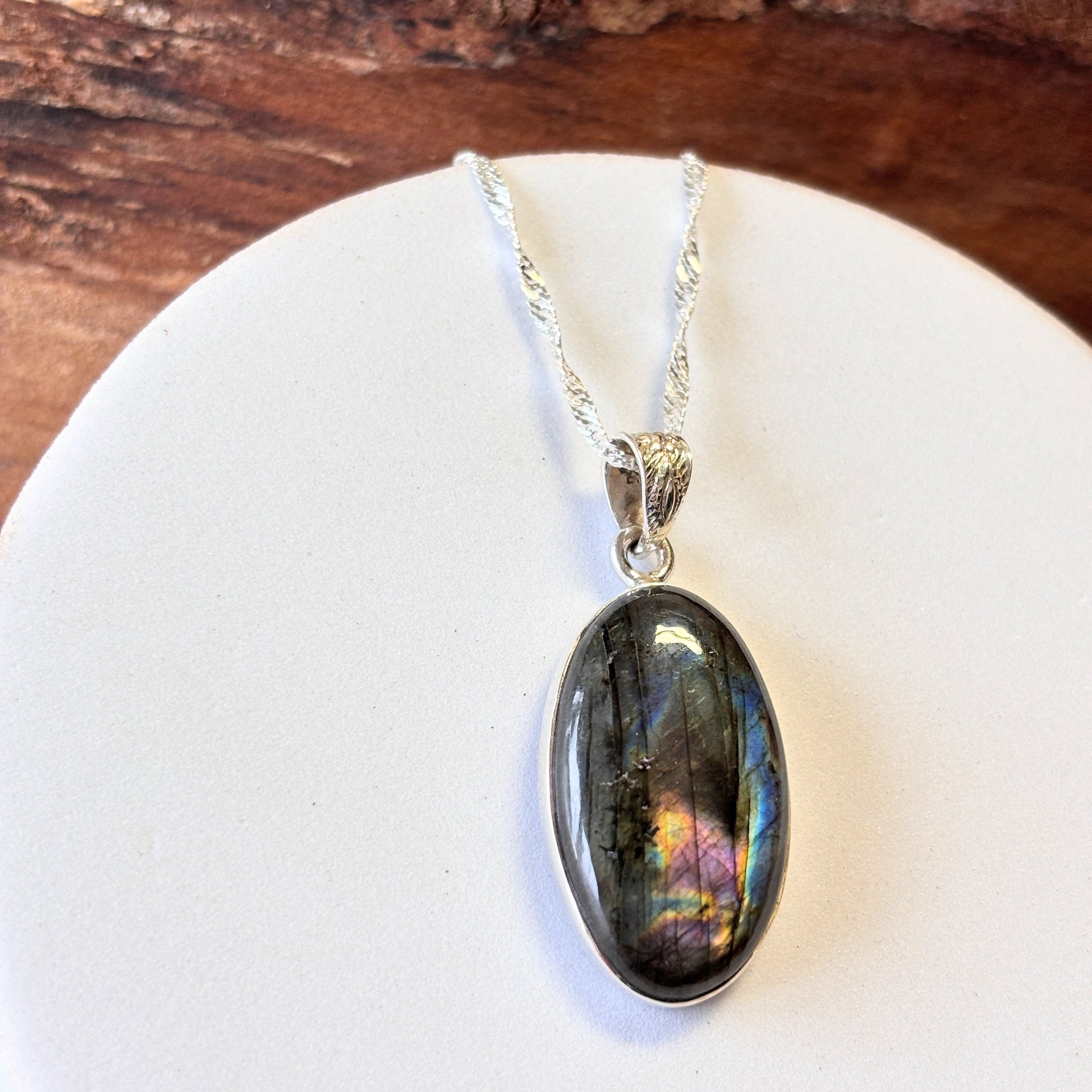 Bijou collier Labradorite