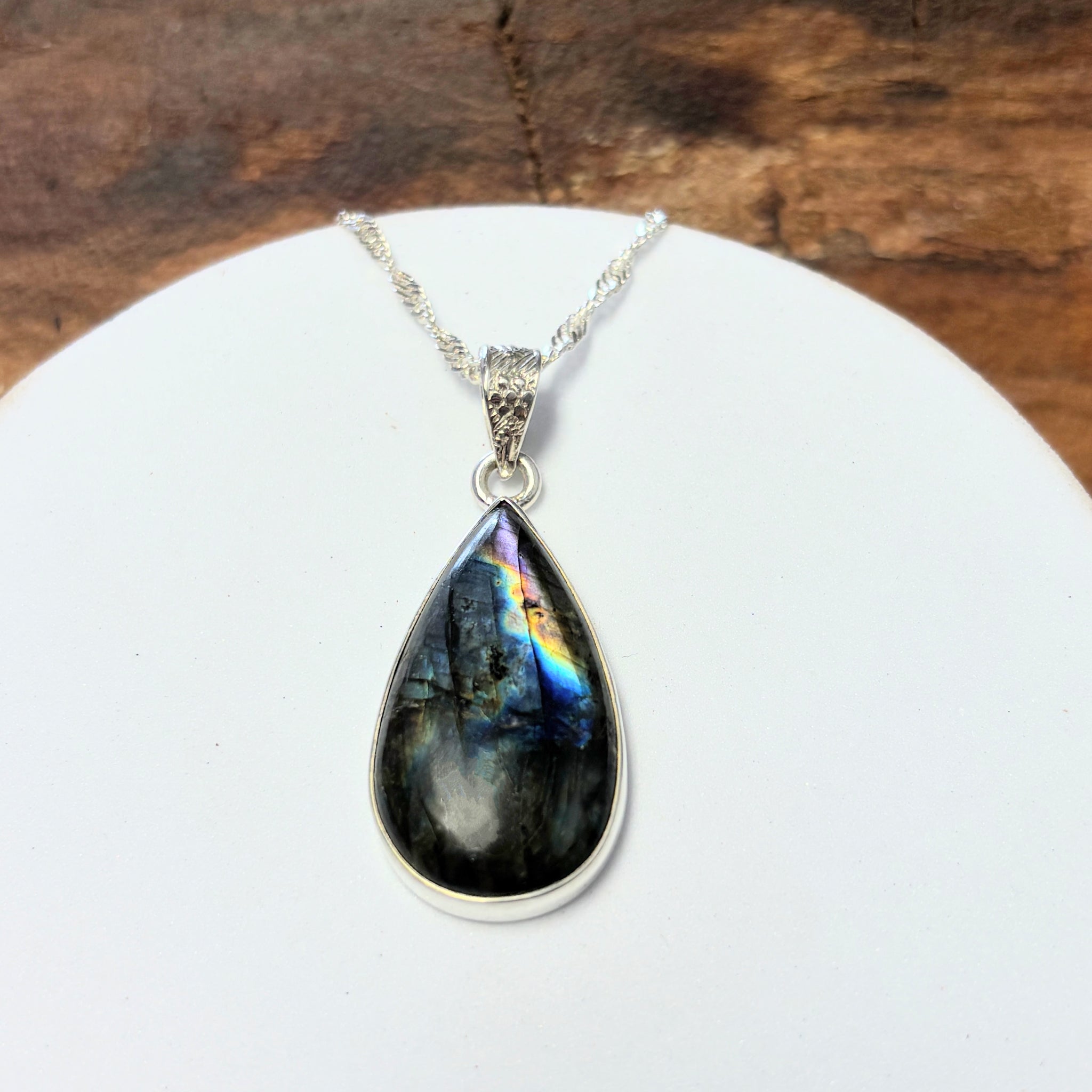 Bijou collier Labradorite
