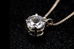 Round faceted crystal pendant